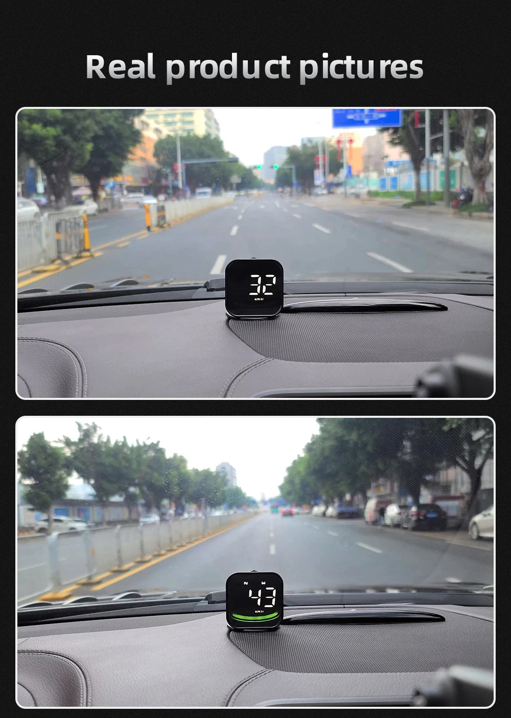AD G4 GPS Smart Gauge Head Up Display LED Auto Speedometer With Alarm Reminder KMH MPH Compass Car Accessories for All Car