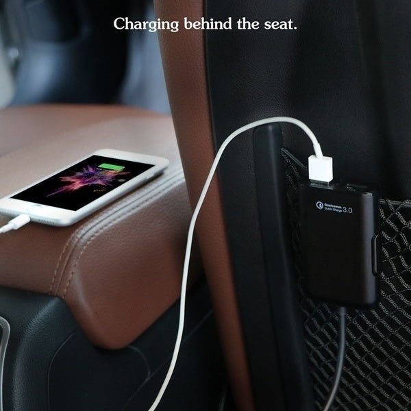 Universal 4 Ports USB Car Charger Front Seat Back Seat QC3.0 Quick Charging USB Adapter for Car Charger USB Fast Charger