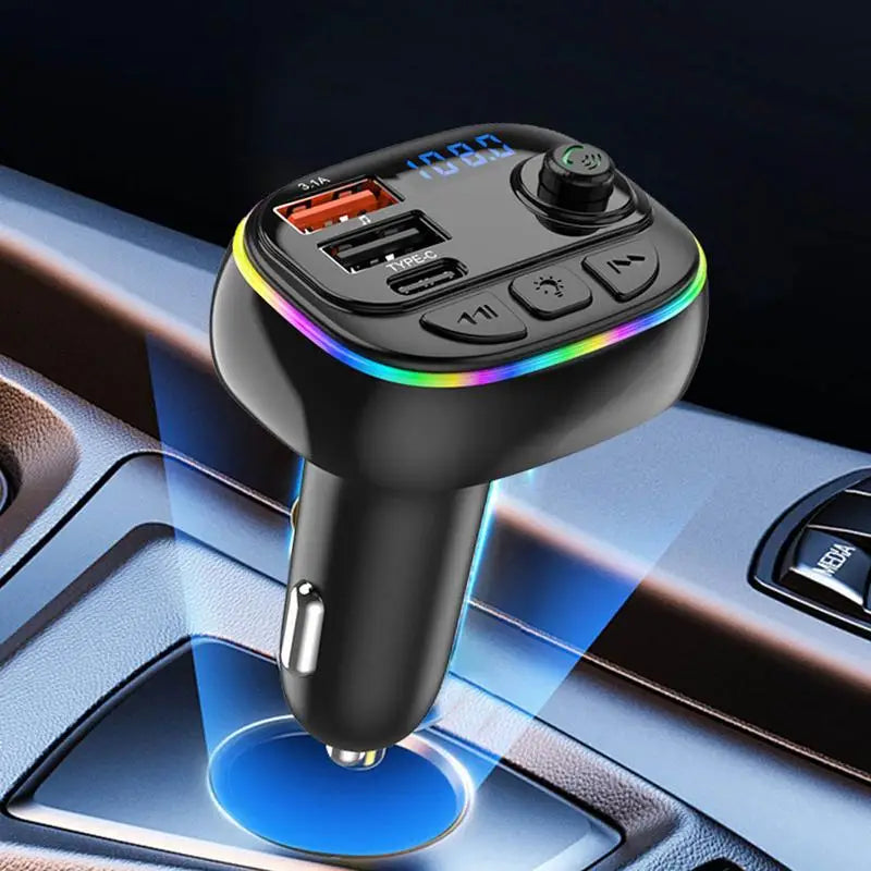 USB Fast Charging Car Charger MP3 Player Car FM Transmitter Portable Music Player Vehicle Charger Automobile Radio Music Adapter