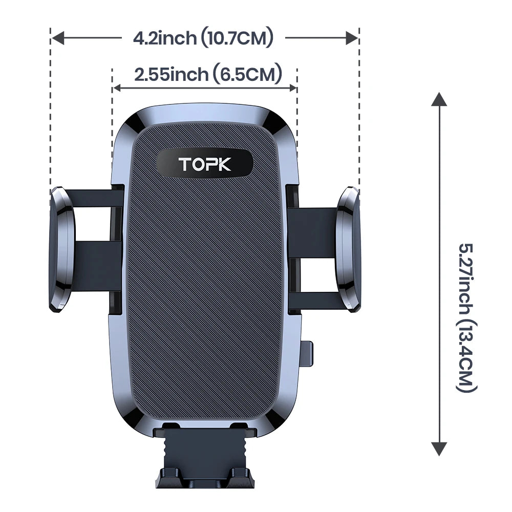 upport Téléphone Voiture TOPK à Gravité – Fixation Grille d’Aération Universelle