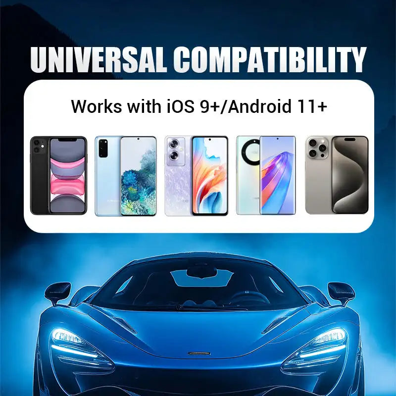 2-in-1 Wireless CarPlay Adapter voor iPhone & Android Auto