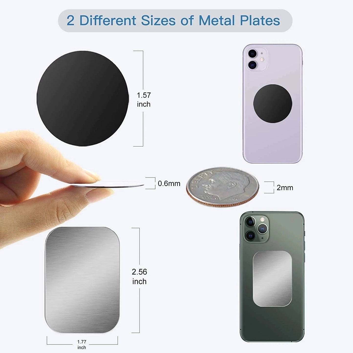 Universal Metal Plate – Compatible with Magnetic Car Phone Holder
