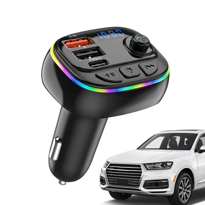USB Fast Charging Car Charger MP3 Player Car FM Transmitter Portable Music Player Vehicle Charger Automobile Radio Music Adapter