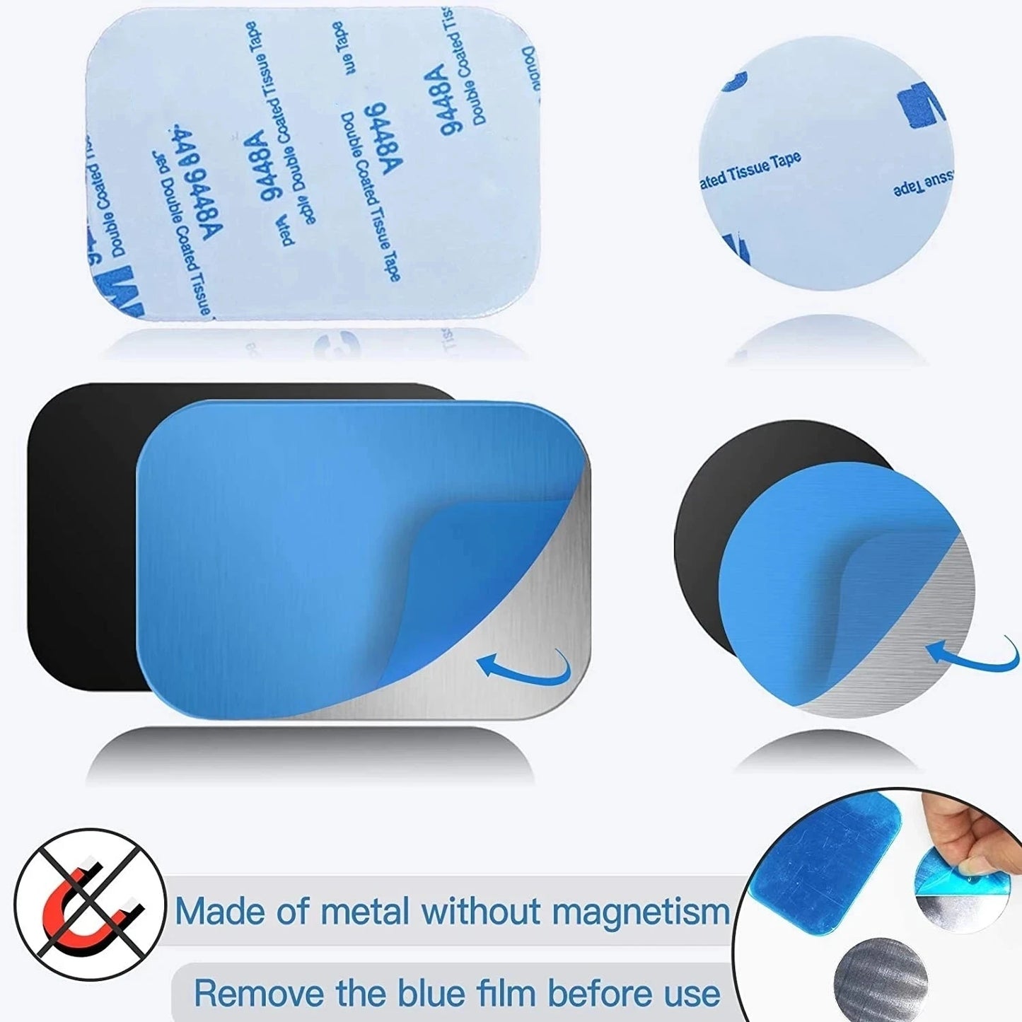 Universal Metal Plate – Compatible with Magnetic Car Phone Holder